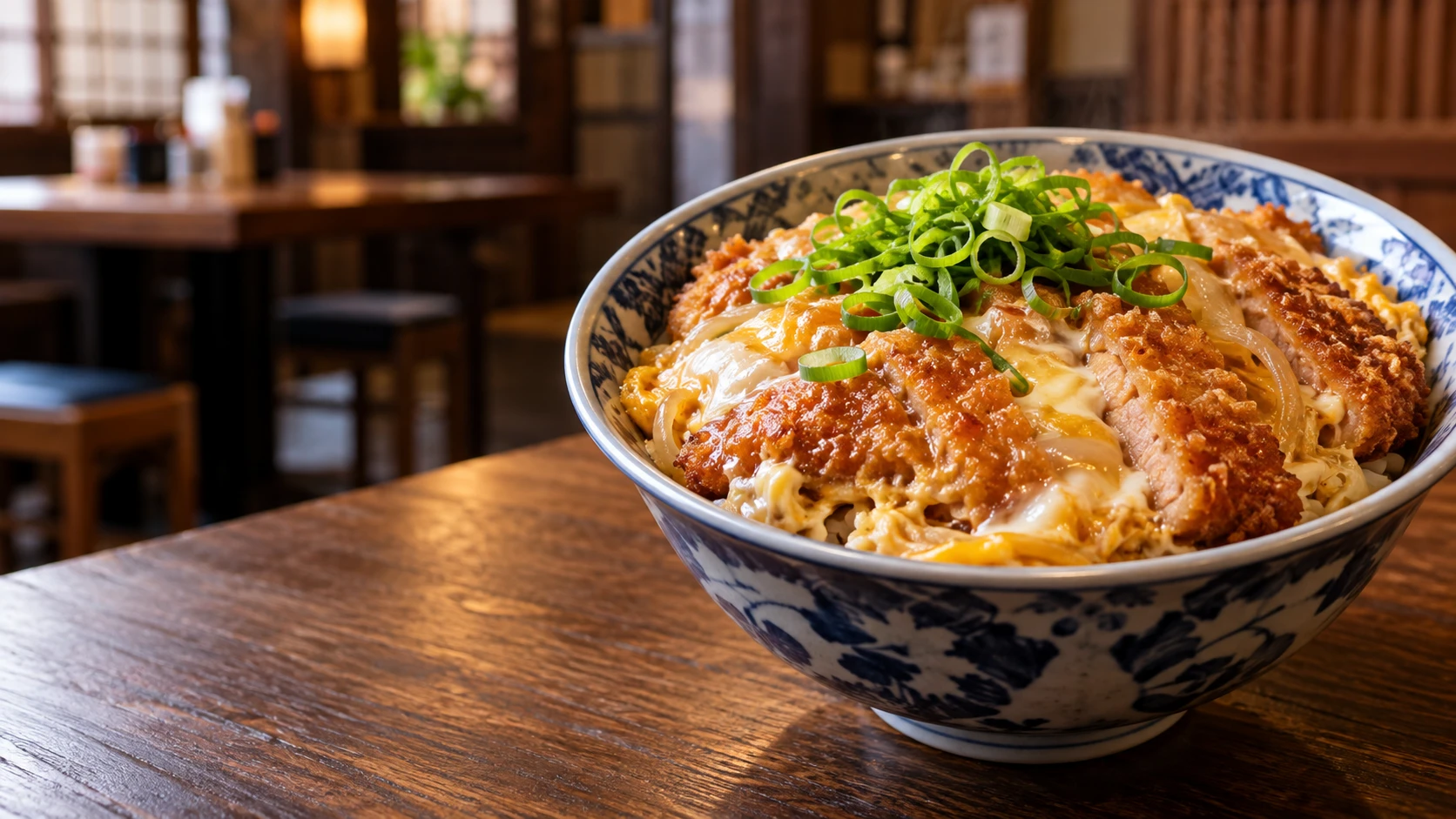 卵と出汁でとじた、できたてのカツ丼